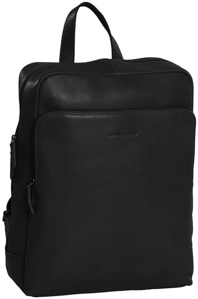 Daniel Ray Broome Leren Laptoprugzak 15,6 inch - Zwart