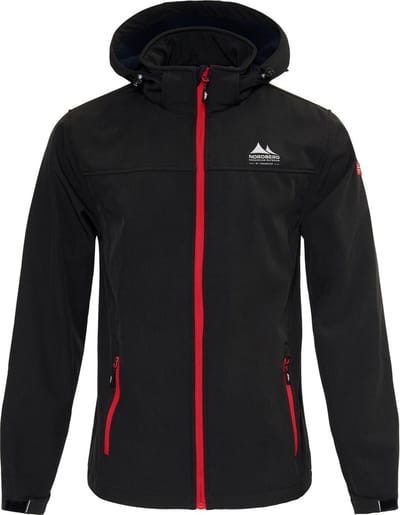 Nordberg Mats - Softshell Outdoor Zomerjas Heren - Zwart Melange - Maat 3XL