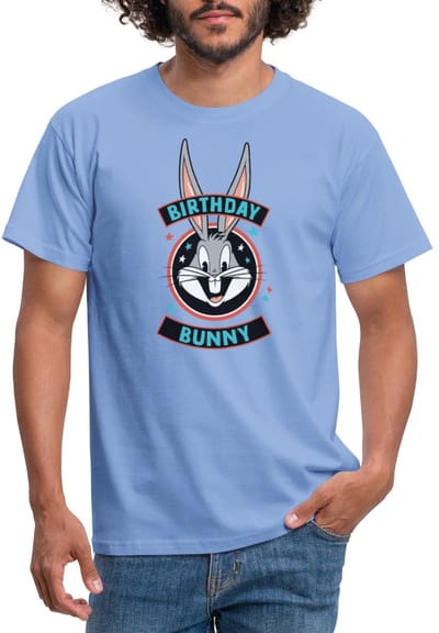 Looney Tunes Bugs Bunny Birthday Bunny T-Shirt Heren