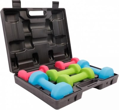 Gorilla Sports Dumbellset - Halterset - Aerobic - 12 kg - In koffer