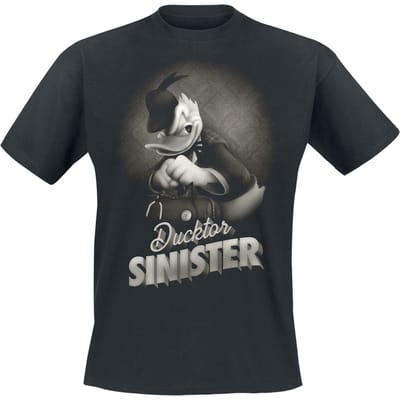 Mickey & Minnie Mouse - Disney T-shirt - Donald - Ducktor Sinister - S tot XXL - voor Mannen - zwart