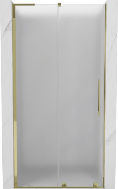 Mexen Velar L schuifdeur voor douche 90 , matglas, goud - 871-090-003-31-50
