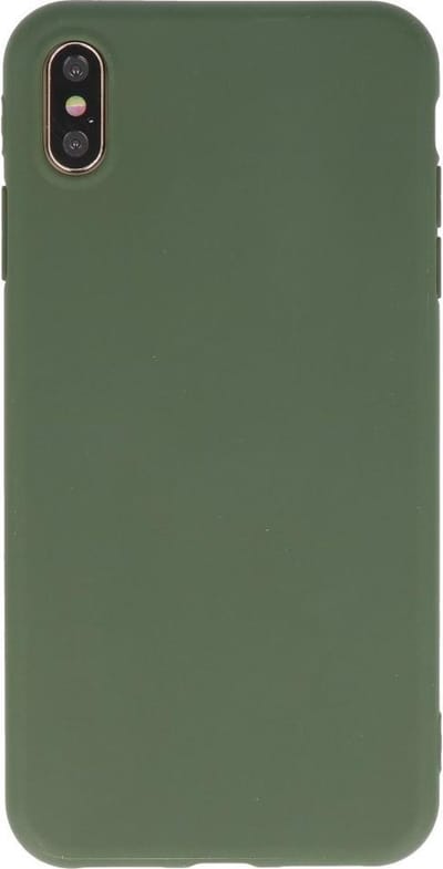Bestcases Telefoonhoesje Backcover iPhone Xs Max - Donker Groen
