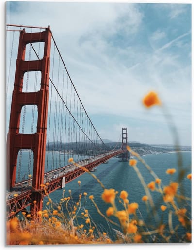 Acrylglas - Golden Gate Bridge in Californië - 30x40cm Foto op Acrylglas (Met Ophangsysteem)