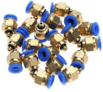 Allecto - Pneumatische Snelsluitverbinding - Male Thread 4mm - 20 Stuks - Snelsluitverbindingen voor Trachea - Betrouwbaar en Efficiënt - Geschikt ...