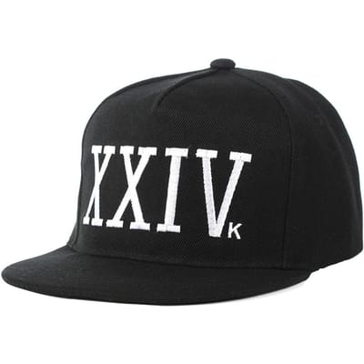 2021 Unisex Bruno Mars Baseballpet 24k Magic Gorras K-Pop Katoen Bone Rapper Xxiv Papa Hoed Hip Hop Snapback Zonnekleppen Casquette One Size zwart