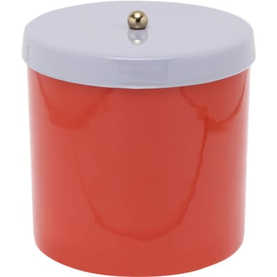 Present Time - Storage Jar Double Funky Retro - bright red w. soft purple