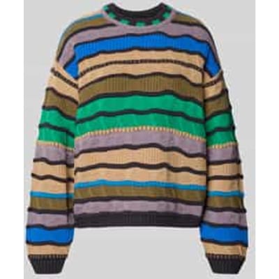 Regular fit pullover van katoenmix in gebreide look