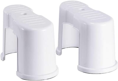 Badkamer Kruk - Toilet Krukje - Gezonde Houding - Antislip Ontwerp - Stapelbaar - Wit