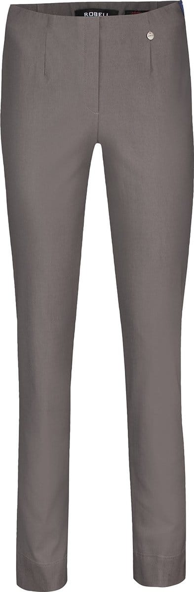 Robell Marie Dames Comfort Stretch Broek - Donker Taupe - Maat 38
