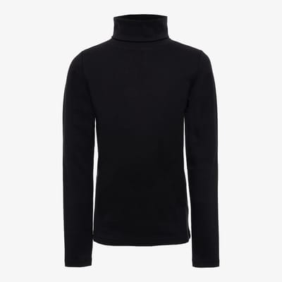 Mountain Peak kinder thermoshirt met rollneck zwart - Maat 110