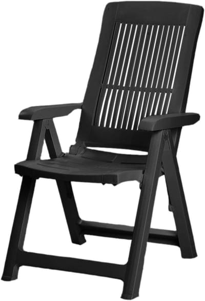 Comfortabele tuinstoel - Klapstoel campingstoel - Ontspannen in de tuin - 5-posities verstelbaar - 109x60x61cm - Antraciet