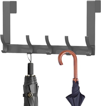 Deurhaak - Kledinghanger rek - Ruimte Organiseren - Stevig Metaal - 35 x 98 x 53 cm - Grijs