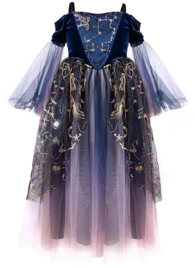 Great Pretenders Verkleedkledij Twilight Enchantress jurk - 6/8 jaar - Zwart/Paars