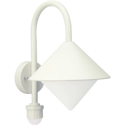 Albert Leuchten Jolanda buitenwandlamp, wit, bewegingsmelder