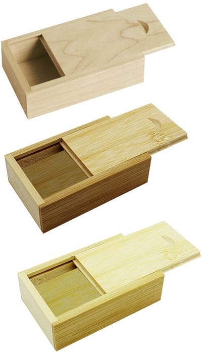 Dailygoods - Dailygoody - Set van 3 Houten Cadeauboxen - Mini Juwelenbox - Duurzame Geschenkverpakking