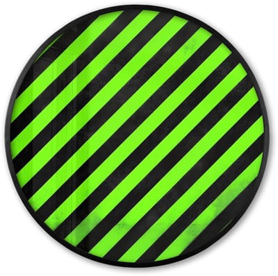 Poster in lijst Rond - Fotolijst 60x60 cm - Posters - Gaming - Strepen - Schuin - Groen - Ronde posterlijst zwart - Decoratie - Wanddecoratie woonkamer - Muurdecoratie slaapkamer