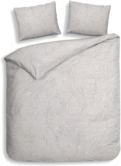 Heckettlane Broidy Dekbedovertrek - Katoen - 240x200-220 cm - Lits-Jumeaux - Grijs