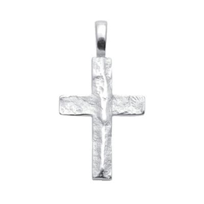 Kruis zilver 925/- gehamerd