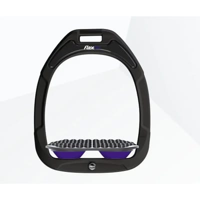 Endurance stijgbeugels Zwart/Grijs/Paarse Flex-On Green Composite