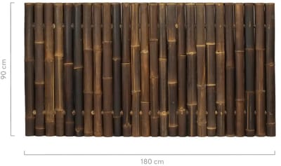 Masters of Bamboo® Bamboe Schutting Giant - 180 x 90 cm - Zwart - Tuinscherm / Bamboe scherm / Balkonscherm