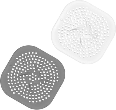 Siliconen Afvoerzeef met Zuignap - 2 Stuks, Haarvanger voor Douche en Badkuip, Ideaal voor Badkamer en Keuken Sink