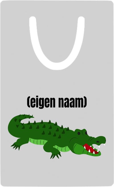 Hacebo® - krokodil met eigen naam metalen boekenlegger - Krokodil - krokodillen liefhebbers - iemand die houdt van krokodillen - verjaardag - cadeau - kado Bladwijzer boekenleggers - 7.6 cm x 5cm
