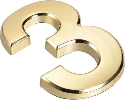 Huisnummer Sticker - Adres Nummer - Huis Verfraaien - Zelfklevend ABS Kunststof - 394 inch - Goud
