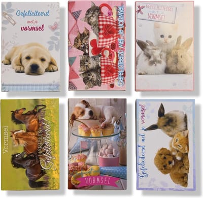 6 Cards & Crafts Luxe vormsel wenskaarten - 12 x 17 cm - Vormsel - Inclusief enveloppen