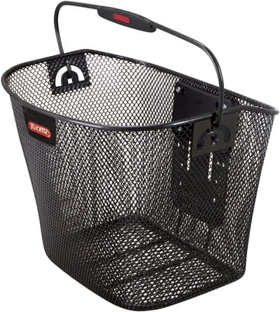 Fietsmand - Stuurmand mand - Fietsen boodschappen - Fijnmazig staal - 25 x 36 x 26 cm - Zilver