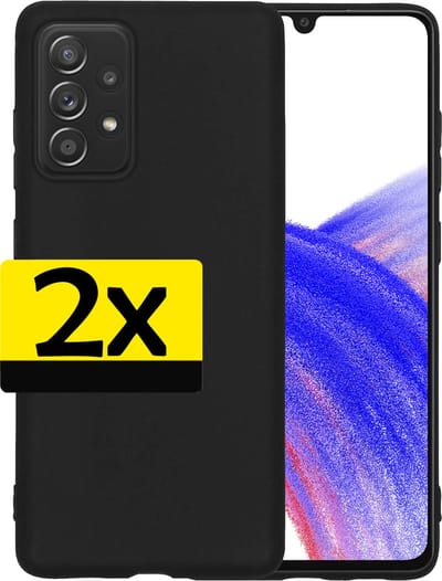 Hoesje - 2 Stuks - Geschikt voor Samsung Galaxy A33 - Sterk & Shockproof - Case Siliconen - Back Cover - Telefoon Hoes - Telefoonhoesjes - Transparant