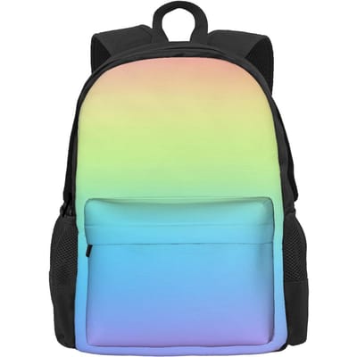 Aqua Ombre Rugzak Tiener Blauw En Paars Lichtgewicht Rugzakken Polyester Kawaii Schooltassen Universiteit Custom Rugzak 36x32x10cm
