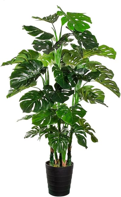 Kunstmonstera - hoogwaardige kunstplanten - 140 x 80 cm, pot met een diameter van 18 cm