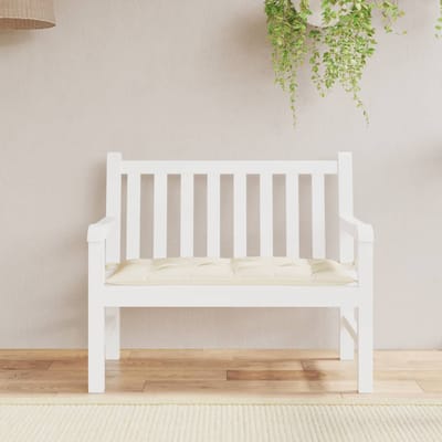 vidaXL - Tuinbankkussen - 110x50x7 - cm - oxford - stof - crèmewit