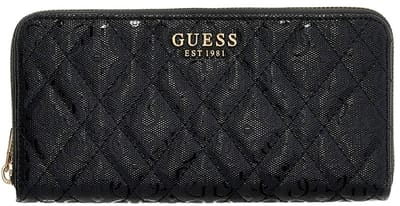 Guess Isemay Portemonnee Dames - Ritsportemonnee - Imitatieleer - Zwart