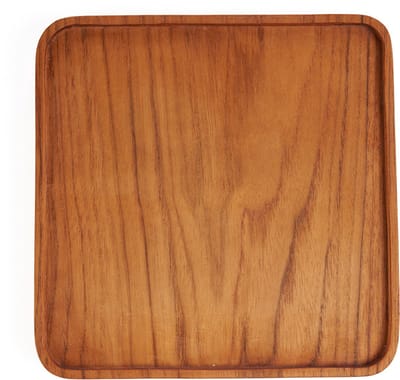 Safaary - The Teak Square Plate - Natural - M