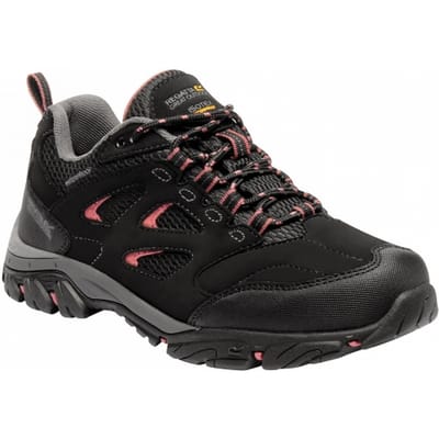 Regatta Dames/dames Holcombe IEP Lage Wandelschoenen (Jet Zwart/Antique Roze)