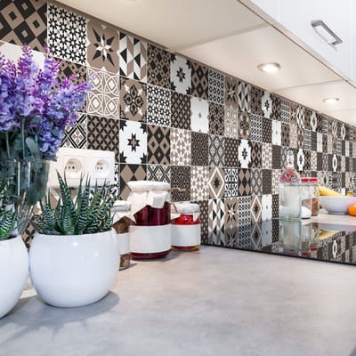 Zelfklevende tegelmuurstickers voor keuken en badkamer - 30 Jeronimio Azulejo tegelstickers - 30 stickers 10x10cm