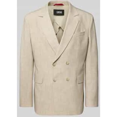Slim fit colbert met viscose en klepzakken