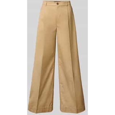 Broek met wijde pijpen en achterzak, model 'MAKANIE'