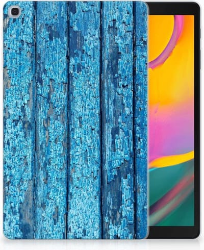 Samsung Galaxy Tab A 10.1 (2019) Silicone Tablet Hoes Wood Blue