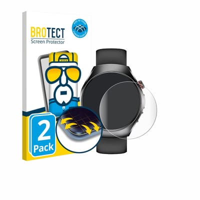 BROTECT - Screenprotector voor Smartwatch ET460 1.47" - Folie Beschermfolie transparant volledig dekking - 2 Stuks