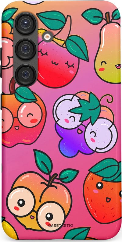 Casetastic Hoesje Geschikt voor Samsung S25 - Stijlvolle Beschermende Duo-layer Case - Fruitige Grapjes