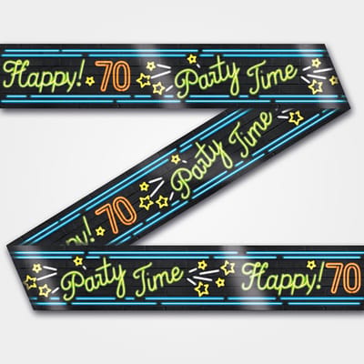 Paperdreams - Neon Party Tape - Happy 70 (12 m)