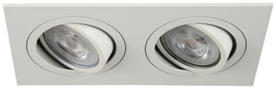 Warmglow inbouwspot Ivan -Dubbel Wit -Philips Warm Glow -Dimbaar -3.7W -Philips LED