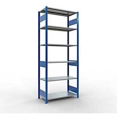 Legbordstelling MULTIplus150 - 6 legborden - L 1000 x B 500 x H 2500 mm - draagvermogen 150 kg - gentiaanblauw RAL 5010