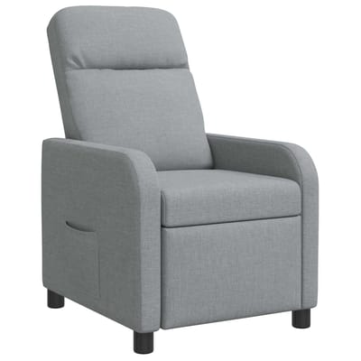 vidaXL - Recliner - Lichtgrijs - Stof