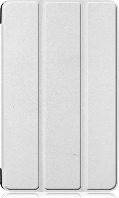 Hoesje - Geschikt voor Samsung Galaxy Tab A 8.0 (2019) - Dun & Stevig - Trifold Bookcase - Hard Cover - Hardcover Book Case - Tablet Hoes - Wit
