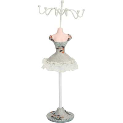Oorbellen Ketting Prinsessenjurk Standaard Display IJzeren Mannequin Prinsessen Sieradenrek Pine Green 4 3 white