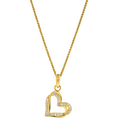 Orphelia 'Cecilia' Dames 925 Sterling Zilveren Hanger met Ketting - Goud ZH-7584/G